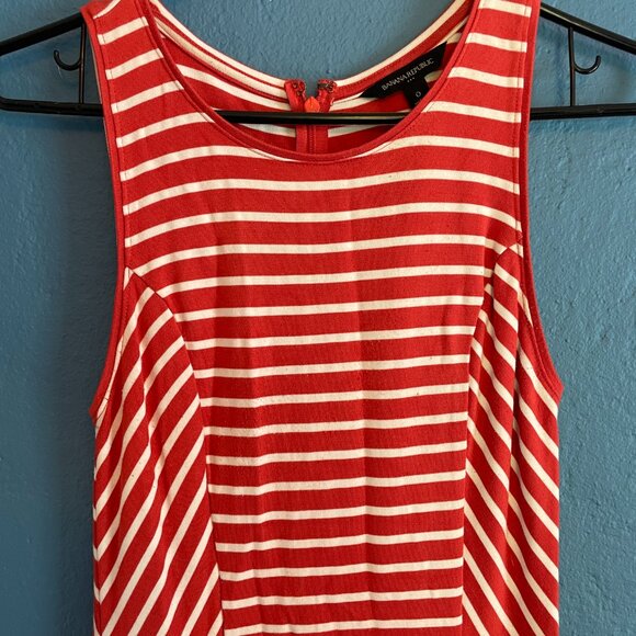 Banana Republic Orange and White Striped A-Line Dress, Size 0 - Picture 7 of 7